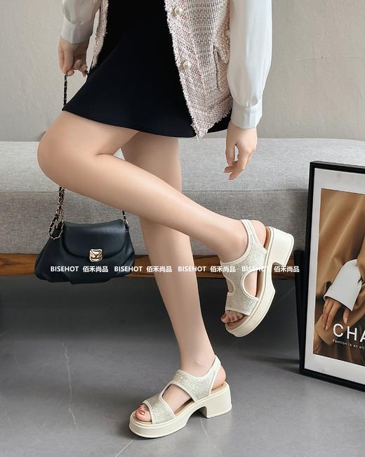 新品镶钻厚底凉鞋924B52608（W） 商品图7