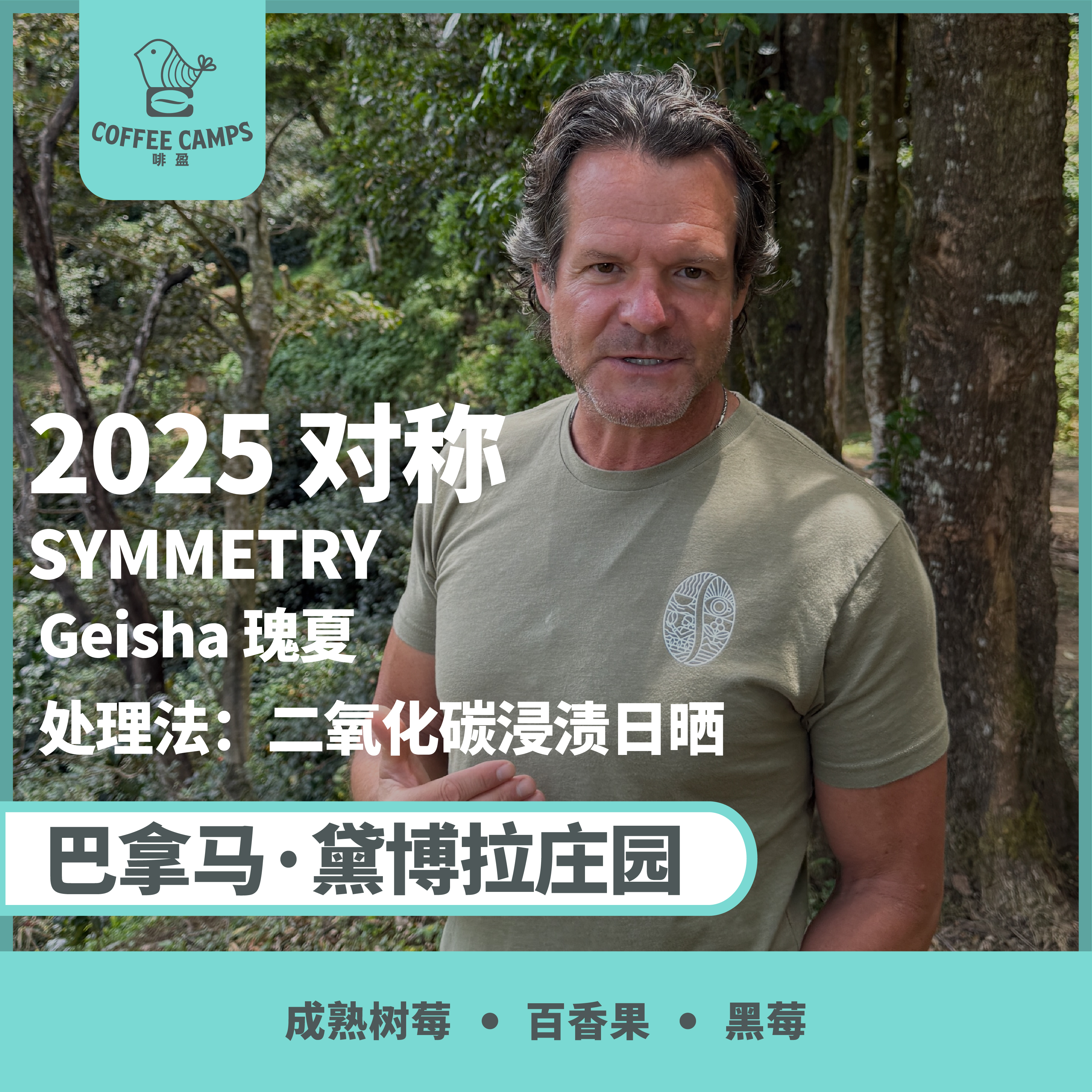 25产季 巴拿马 黛博拉 Finca Deborah 对称 SYMMETRY 瑰夏 二氧化碳浸渍日晒（生豆）空运批次