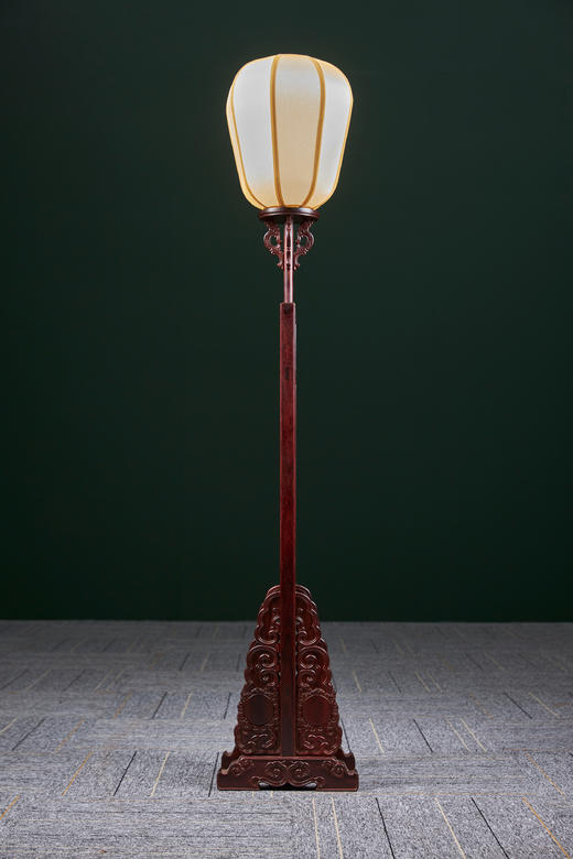 红桥红  家具严选  缅甸花梨（大果紫檀）/小叶紫檀/大红酸枝/紫光檀【嘉木堂升降式灯台 宫灯】 商品图11