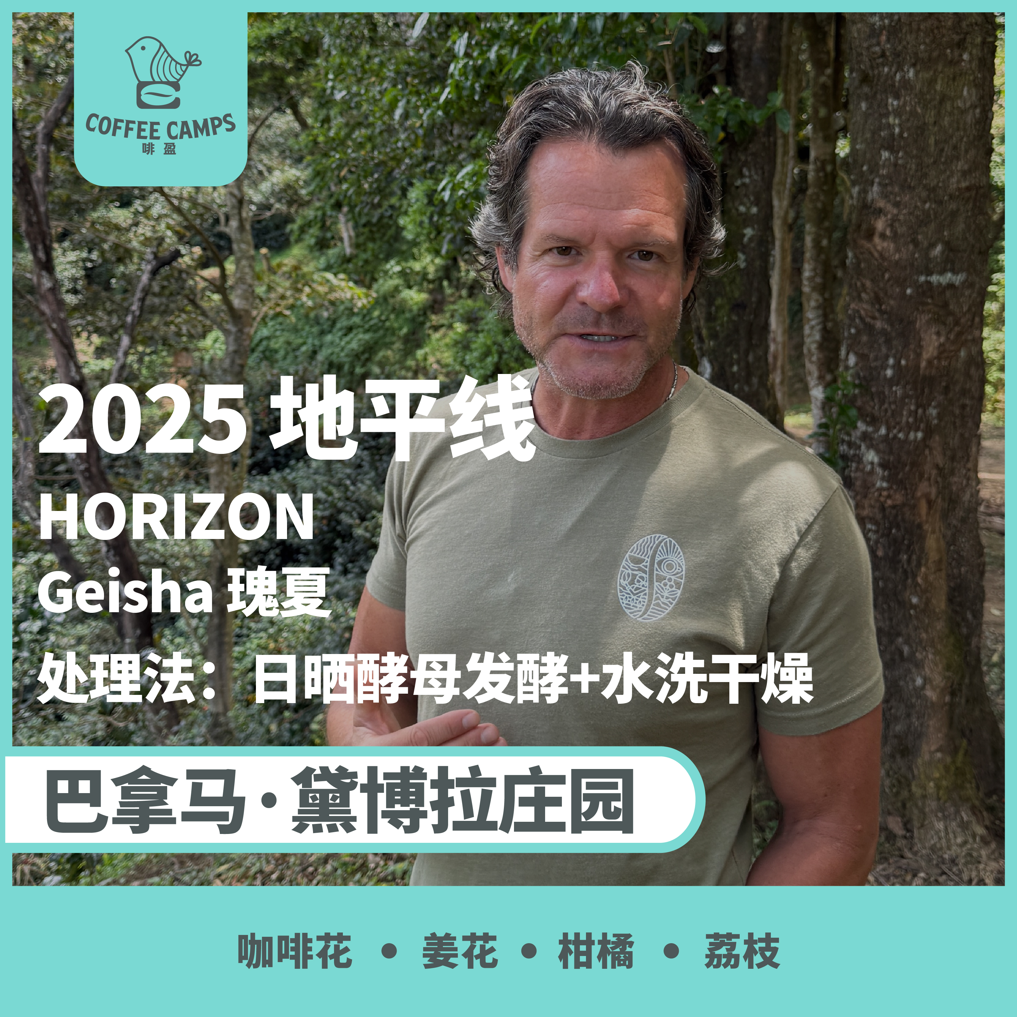 25产季 巴拿马 黛博拉 Finca Deborah 地平线 HORIZON 瑰夏 日晒酵母发酵 + 水洗干燥（生豆）空运批次