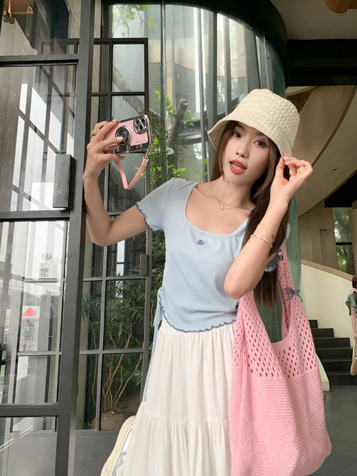 <曾小咸推荐>现货秒杀！最后一波 ！抢到赚到！木耳边抽绳短袖 日常109.99 立减60 秒杀49.99！ 商品图12