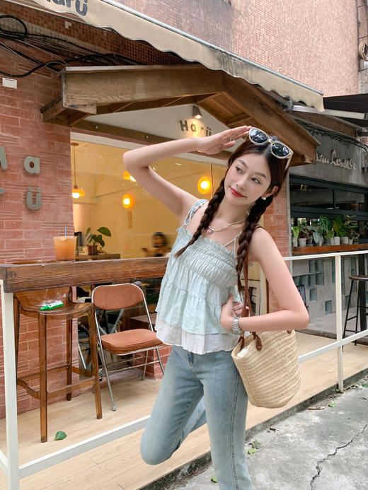 <曾小咸推荐> 绿色吊带背心  商品图7