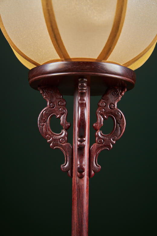 红桥红  家具严选  缅甸花梨（大果紫檀）/小叶紫檀/大红酸枝/紫光檀【嘉木堂升降式灯台 宫灯】 商品图8