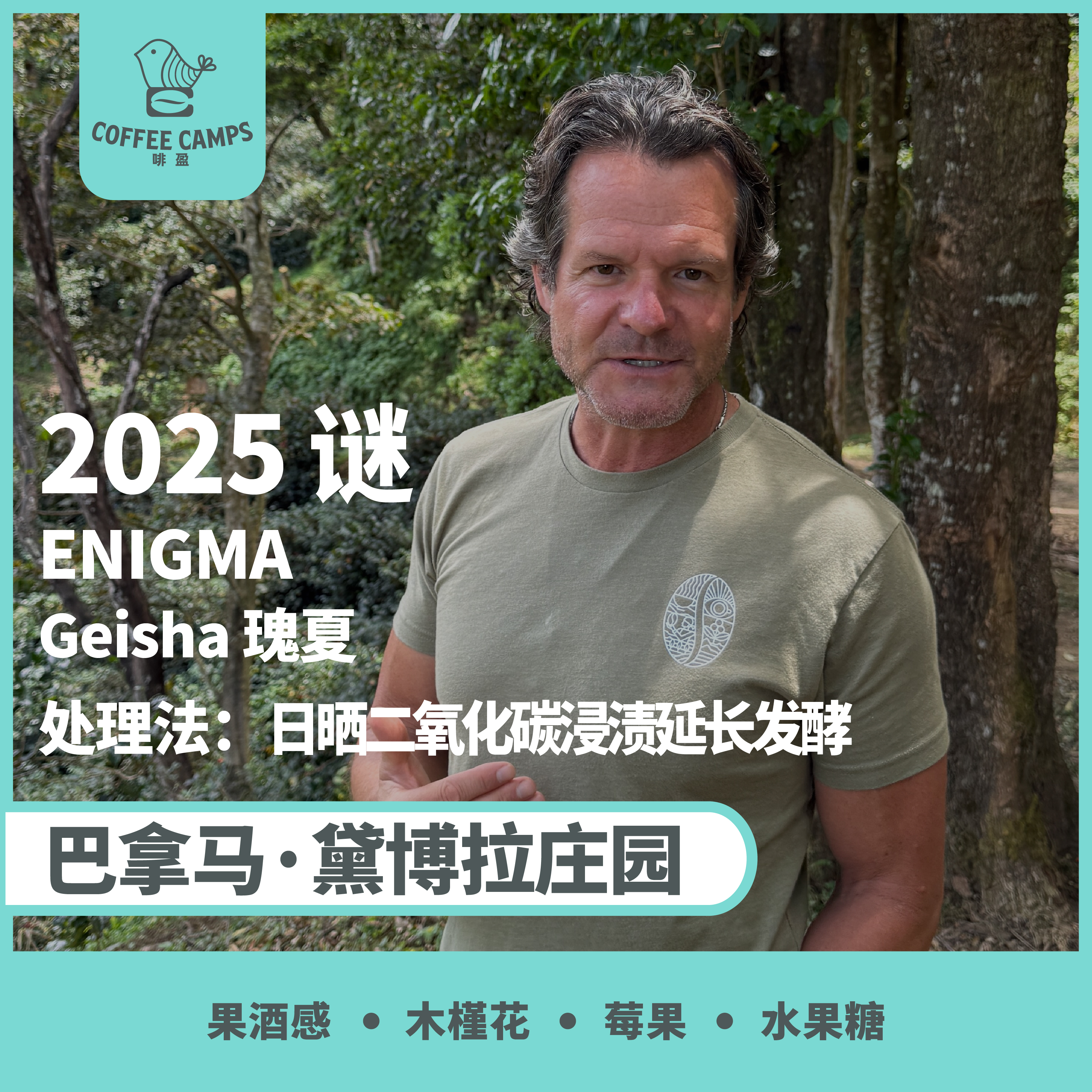 25产季 巴拿马 黛博拉 Finca Deborah 谜 ENIGMA 瑰夏 日晒二氧化碳浸渍延长发酵（生豆）空运批次