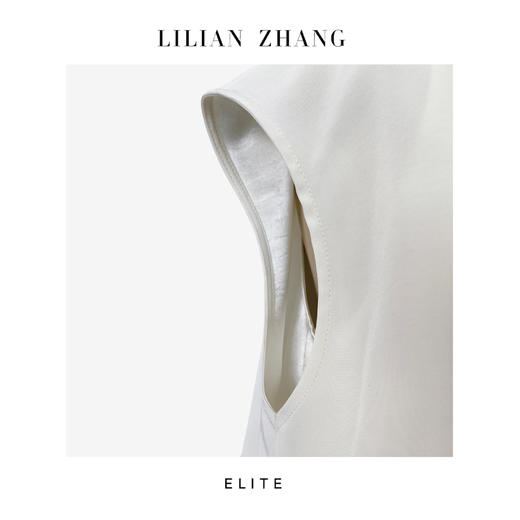 E“定制”——静奢风——随性自然——老钱风V领假两件式叠层裙 2501019 商品图2