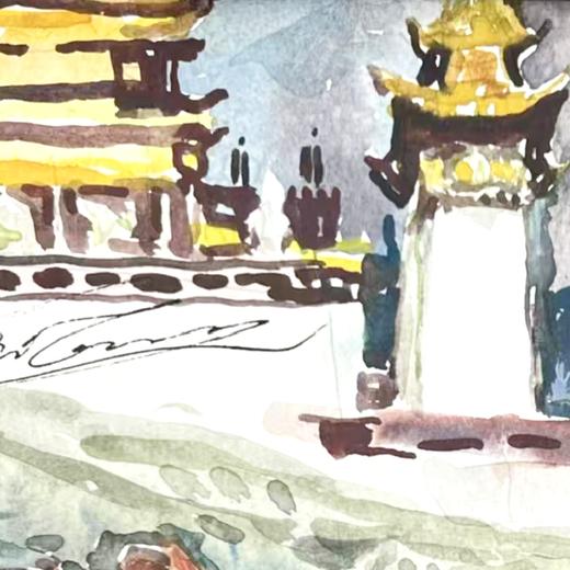 【已蒙收藏】艺术家龚玉展览作品 “辩经”  装饰画 客厅书房 醍醐《高顶澄烟霞》上海个展 商品图2