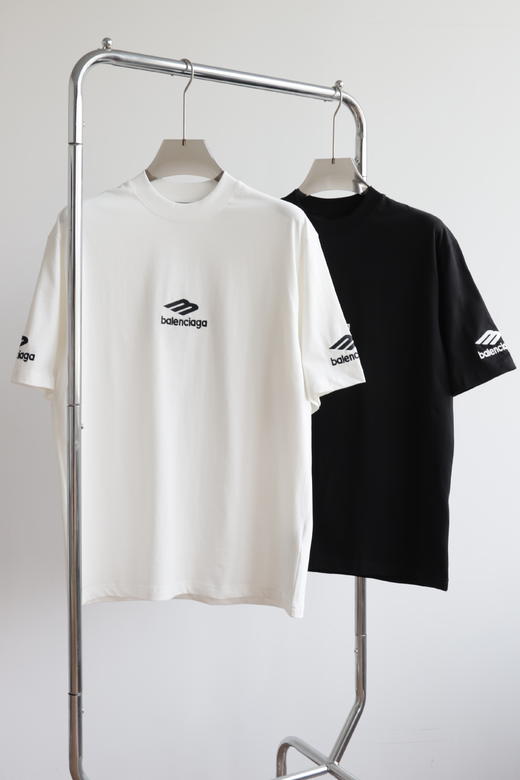 B.L.C.G 三标刺绣 情侣款 宽松圆领短袖T恤 TX499 商品图0