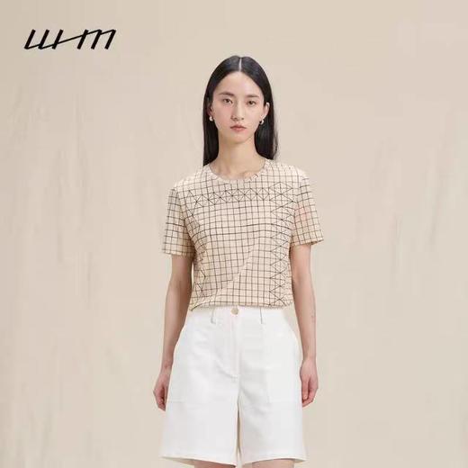 2楼素然光泽针织布印花合体T恤吊牌价995 商品图5