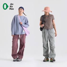 2楼素然防泼水薄尼龙宽松直筒裤吊牌价1750