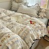 小清新公主风床上被套全棉印花荷叶边四件套 商品缩略图1