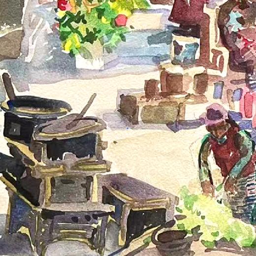 艺术家龚玉展览作品 “拉康寺” 装饰画 客厅书房 醍醐《高顶澄烟霞》上海个展 商品图1