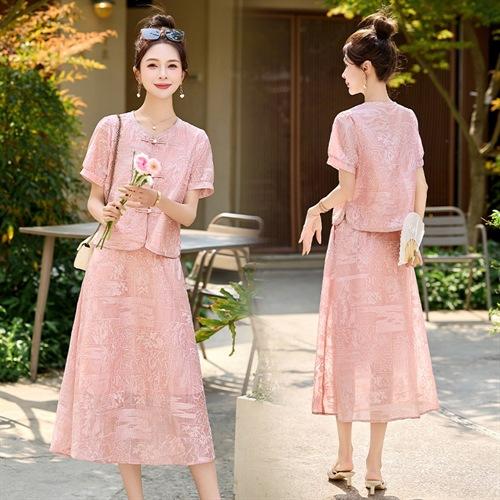 新中式国风改良旗袍夏季2025新款小个子气质独特连衣裙XXL3117 商品图1