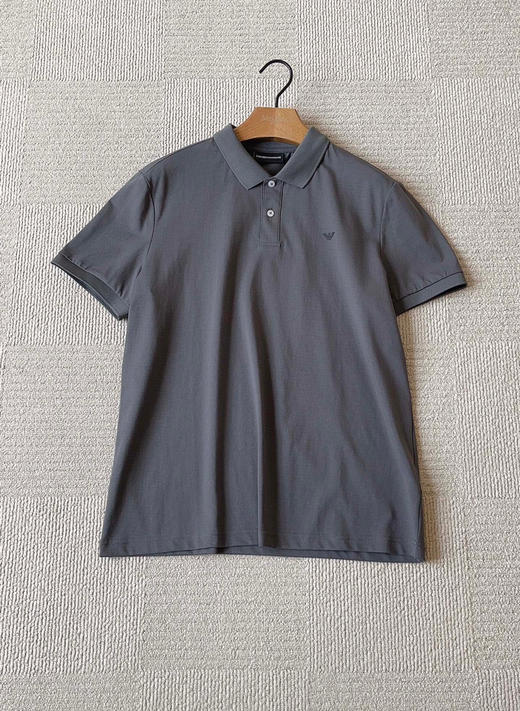 525-1 仅剩M亏清不退换 父爱如“衫”  EA纯圆正 商务休闲 男士翻领polo衫 新面料polo短袖 商品图3