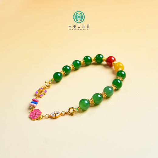 S925和田玉圆珠手链约8mm 商品图0