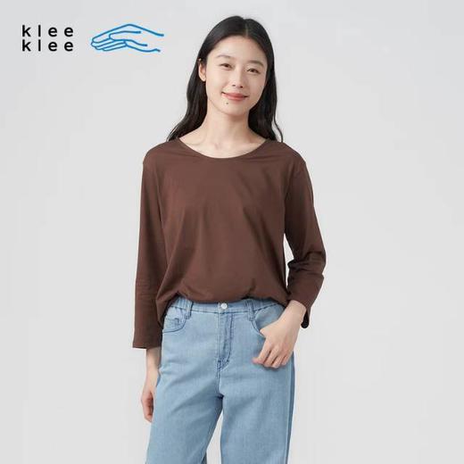 2楼素然环保棉轻薄针织布8分袖T恤吊牌价695 商品图6