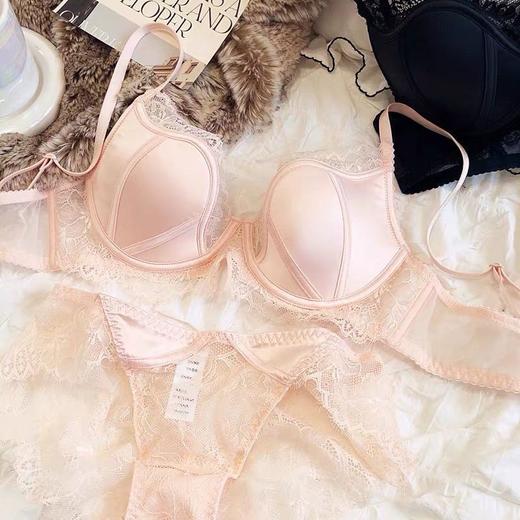 「🔥法式蕾丝×缎面质感，性感加倍！💃聚拢上托不跑位，甜辣内衣让你自信爆棚✨」法式缎面蕾丝性感有钢圈薄内衣套装 聚拢文胸 上托收侧乳防下垂甜辣 商品图7
