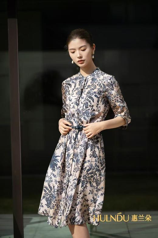 惠兰朵  桑蚕丝印花连衣裙 商品图2