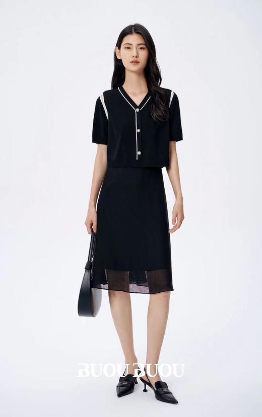 邦宝  针织拼接假两件连衣裙 商品图2