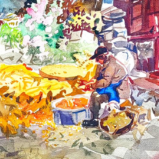 艺术家龚玉展览作品 “丰年小院” 装饰画 客厅书房 醍醐《高顶澄烟霞》上海个展 商品图3