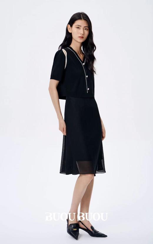 邦宝  针织拼接假两件连衣裙 商品图1