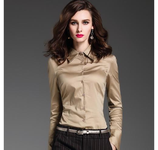 J6230829颈袖添香修身气质正装衬衣复古港味连体衬衫女士（四季可穿） 商品图0