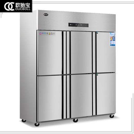 欧驰宝立式冷冻柜大容量饭店餐饮 不锈钢六开门商用冰柜 商品图2