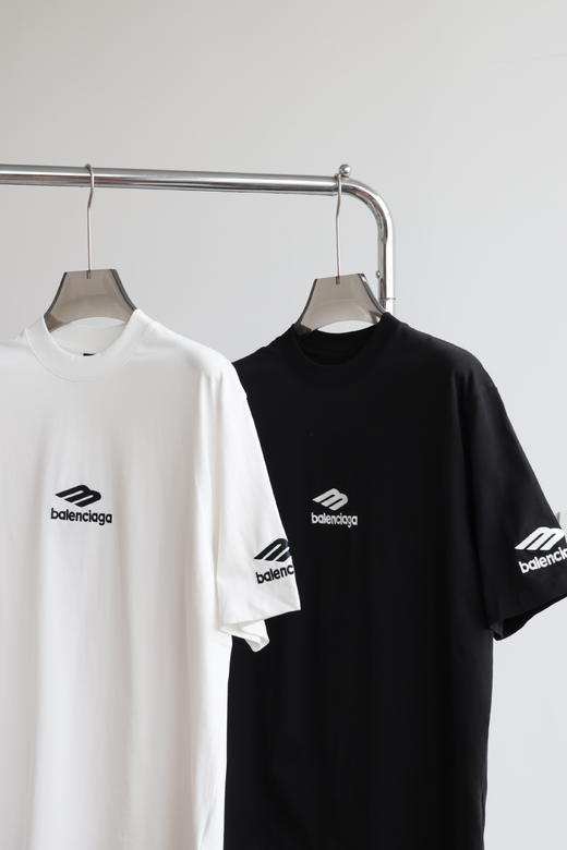 B.L.C.G 三标刺绣 情侣款 宽松圆领短袖T恤 TX499 商品图3