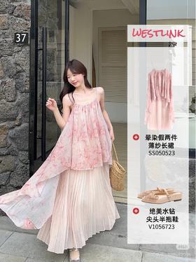 回头率很高的粉色长裙，美到心巴