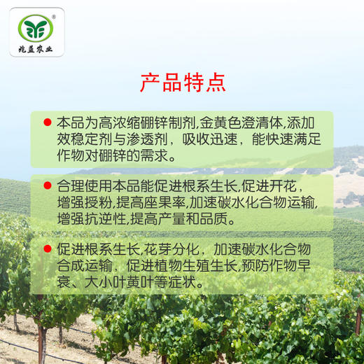 葡卉 硼锌液，微量元素水溶肥料，纯硼含量大于等于150g/L 商品图2