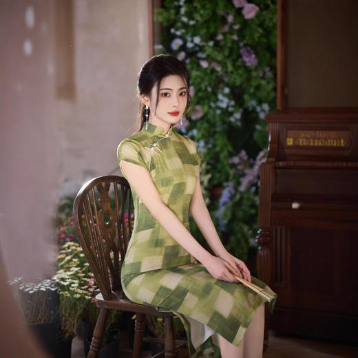 新中式改良，长款修身旗袍JLM-6179 商品图1