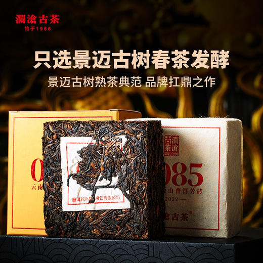 澜沧古茶2022年0085小砖熟茶高货景迈古树茶100g 商品图1