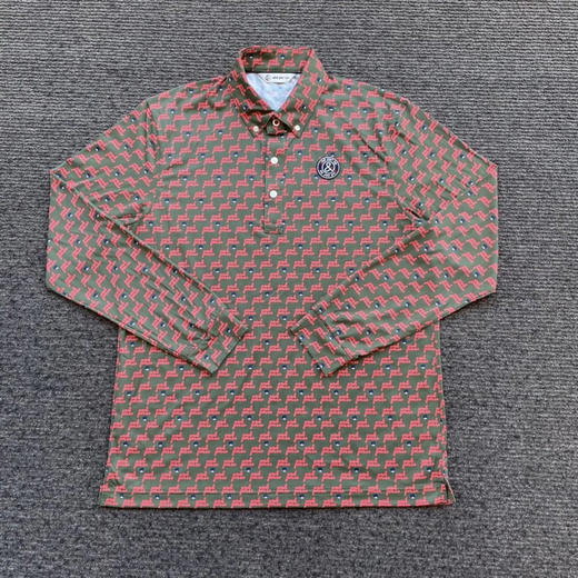 正品日单and per se 男款高尔夫长袖体恤。
深蓝色M L LL 绿红L LL 各几件
M 胸围104，L 胸围108，LL 胸围112 商品图1