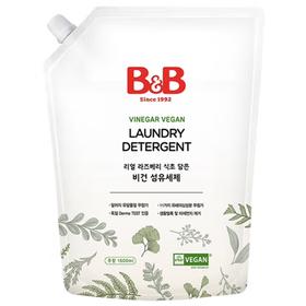 必恩贝纯素纤维洗涤剂无香1.5L비앤비 비건 섬유세제 무향
