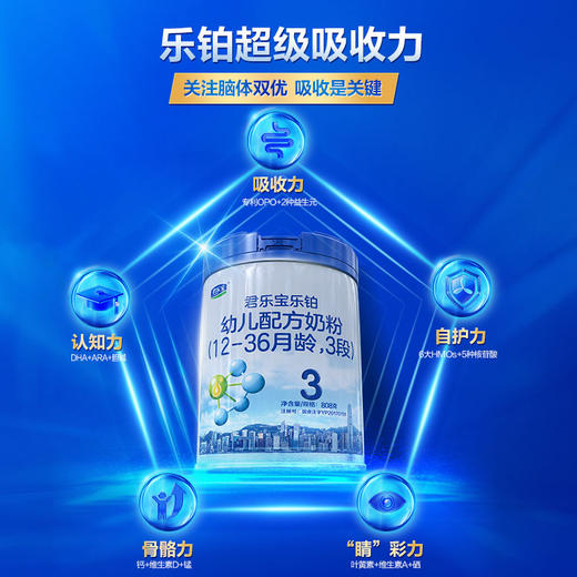 【会员周】乐铂 3段幼儿配方奶粉12-36个月808g OPO 胆碱 DHA 商品图1