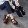 包头真皮罗马凉鞋，猪笼编织复古休闲镂空凉鞋ZM258552 商品缩略图0