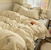 小清新公主风床上被套全棉印花荷叶边四件套 商品缩略图0