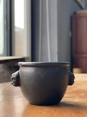 青铜兽耳缸形香炉，顺丰包邮