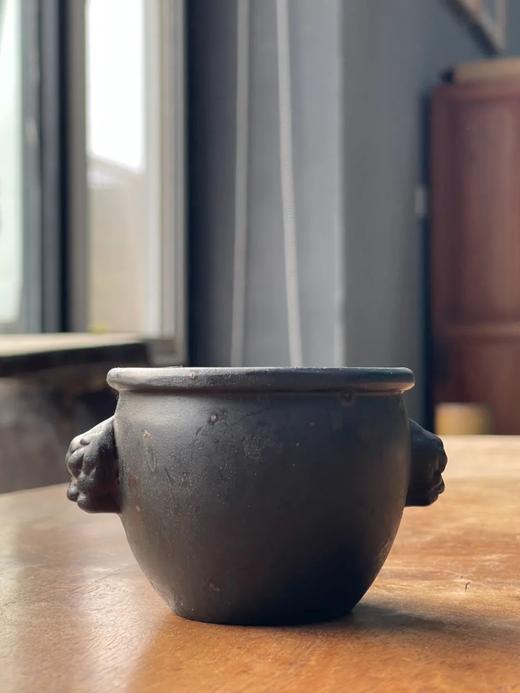 青铜兽耳缸形香炉，顺丰包邮 商品图0