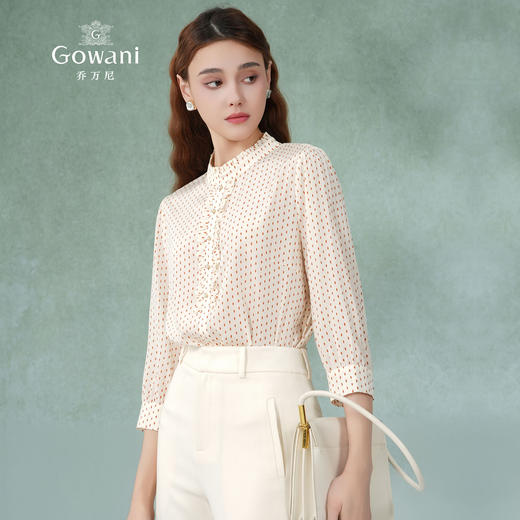 乔万尼日系衬衫夏季新款设计感小众真丝上衣EF2C310 商品图1