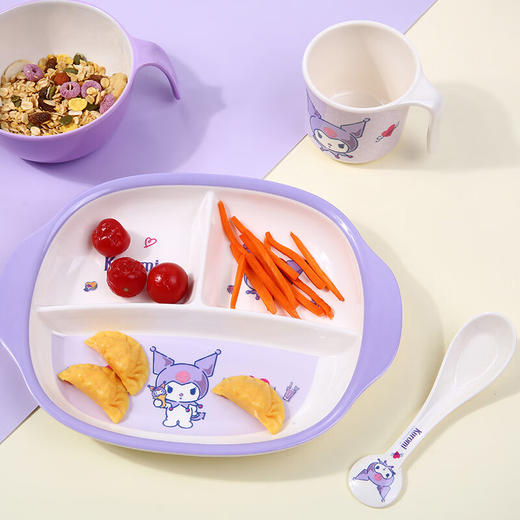 五和（WUHE）库洛米儿童餐具四件套卡通家用吃饭专用碗辅食碗  XHR 商品图2