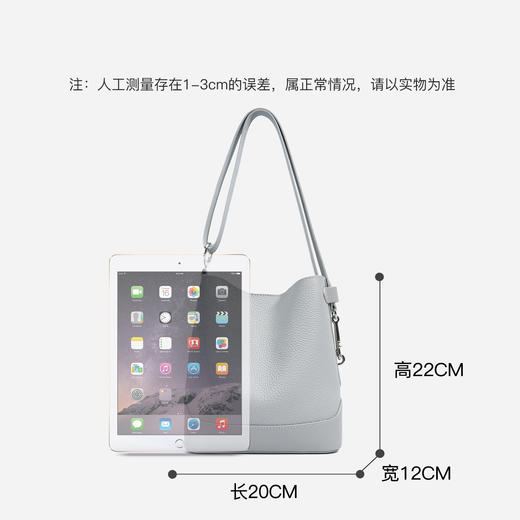 【预售3天】2025新款大容量时尚简约水桶包荔枝纹单肩包小众高级斜挎包XA2022C 商品图4