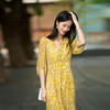 丁摩 真丝连衣裙中长裙春夏新品女装气质显瘦显高桑蚕丝裙5ZF-90482 商品缩略图3