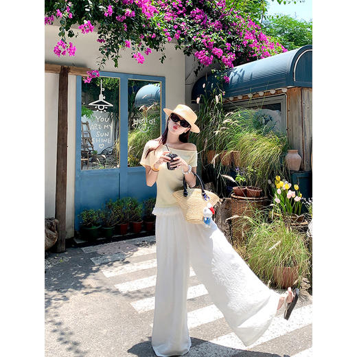 <曾小咸推荐>不规则华夫格斜肩短袖 日常99.99 立减50 秒杀49.99！ 商品图2