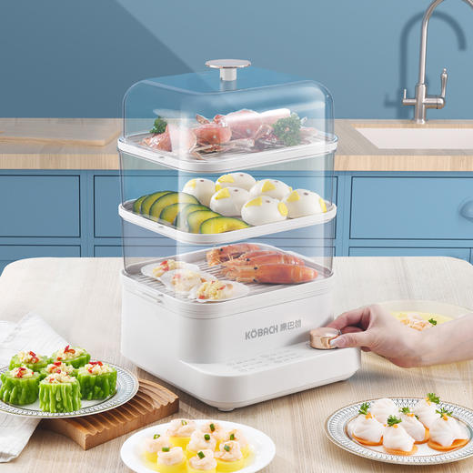 康巴赫秒热防干烧电蒸箱（米白） 商品图8