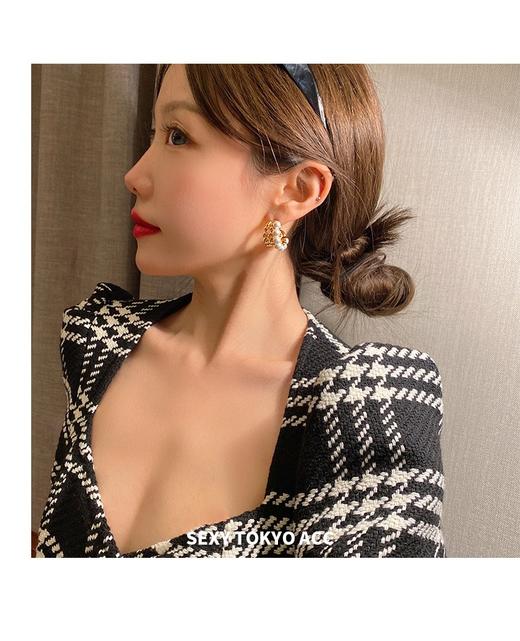 赛琳三排珠耳环 非常的高档很有复古奢华感（XJ） 商品图8