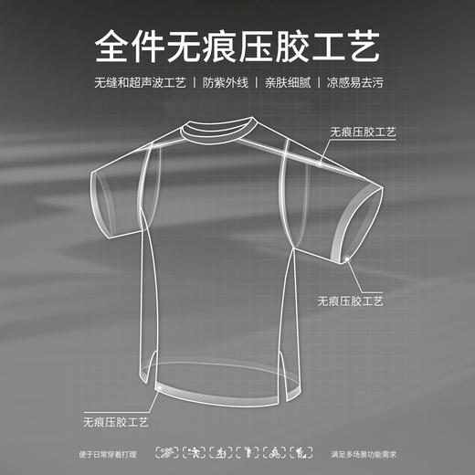 【大师无痕】全件无痕丝倍酷凉感T恤255C0T910S[门店专款] 商品图3