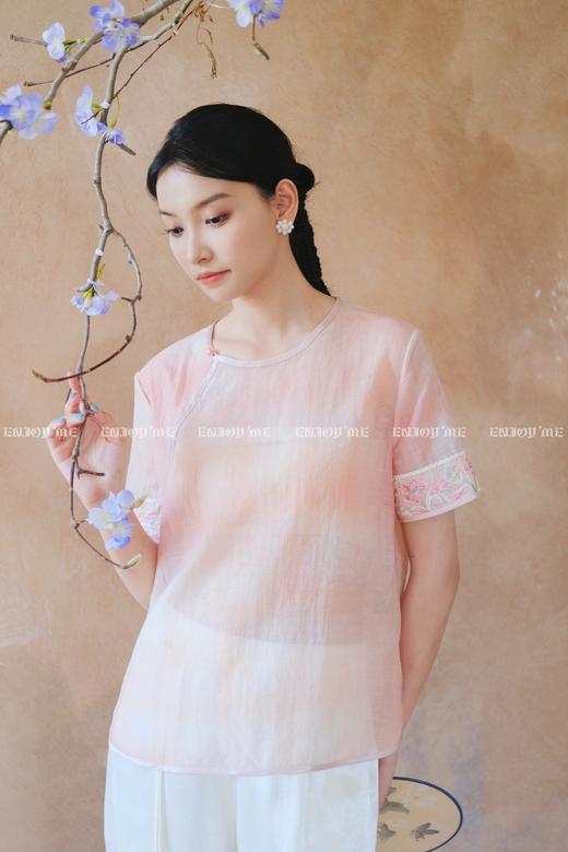 【门店同款】ENJOY夏季云敛-绛纱晕染中式上衣 162593881 商品图1