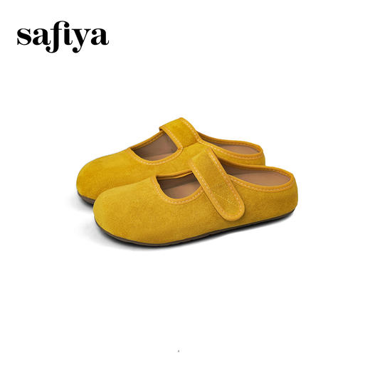 Safiya/索菲娅2025可露丽风甜美丑萌魔术贴包头玛丽珍勃肯拖鞋SFD3110406 商品图2