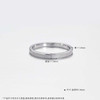 【限时8.8折】【线上铂金馆】PT950 铂金实心固口素圈戒指女戒线戒（面宽约1.7-2.1mm）(PTJZ00044)预售产品下单后不退款不退货不换货不补差价) 商品缩略图3