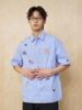 MoodLikeMe/MCS2507/<最后夏日>插画印花格纹短袖衬衫 商品缩略图3